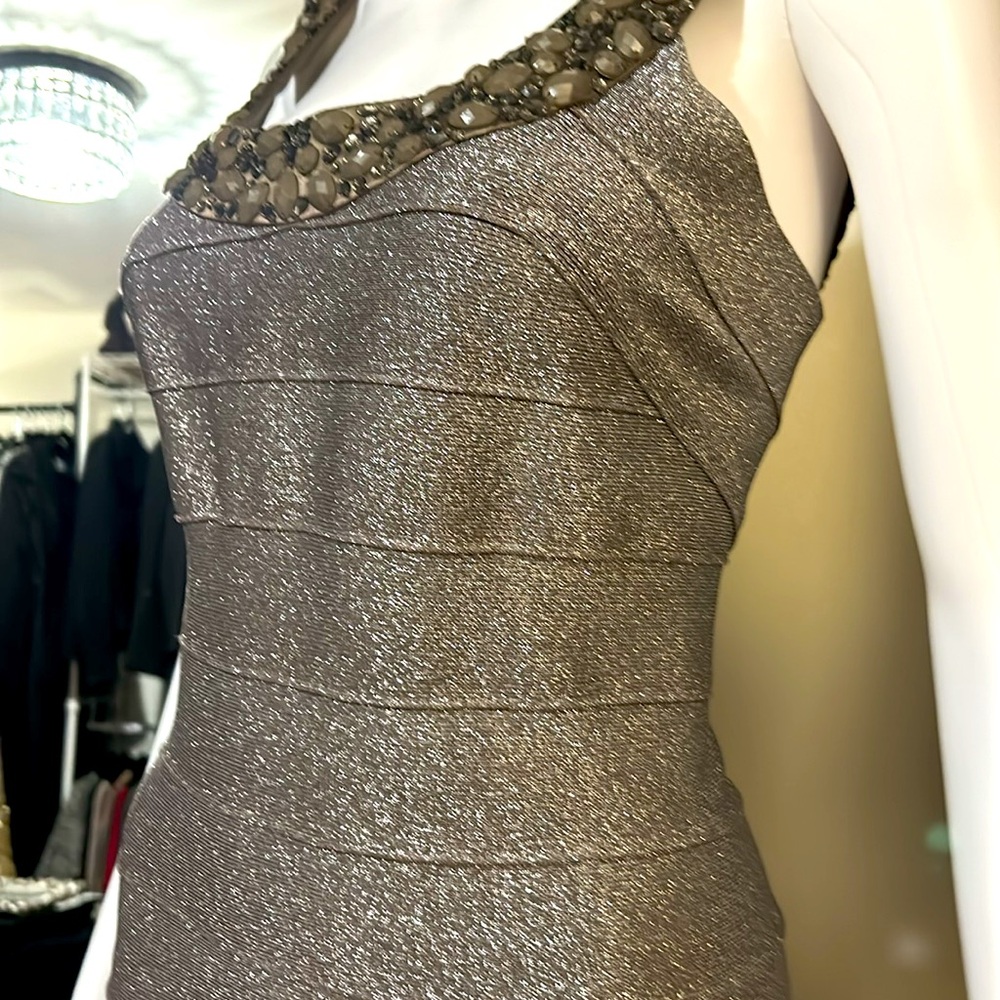 STUNNING, Gold coloured dress by CARMEN MARCO VALVO in size S